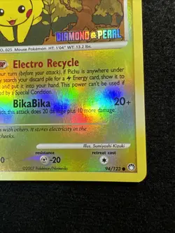 Pokemon TCG Pikachu (Diamond & Pearl) Burger King Promo Reverse Holo #94 NM - Image 3