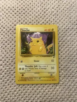 2000 Pokemon Pikachu 087/130 Base Set 2 Regular - Image 1