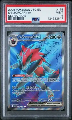 Pokemon TCG N's Zoroark ex 175/159 Sv09: Journey Together Holo PSA 9 Mint - Image 1
