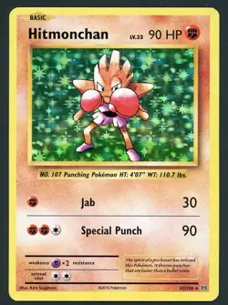 NM/LP Hitmonchan (Holo Bleed Error) XY Evolutions 62/108 Holo Pokemon Card B28 - Image 1