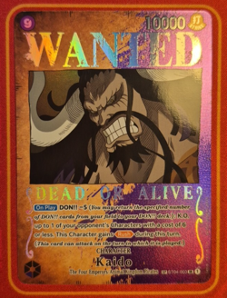 KAIDO ST04-003 SPECIAL RARE WANTED ALT ART, 2023 ONE PIECE CARD GAME, OP03 - Image 1