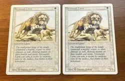 Savannah Lions MTG Magic the Gathering Revised 3rd Edition MP 1994 2x lot - Image 1