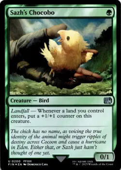 MTG Sazh's Chocobo Foil NM FINAL FANTASY Magic 200 - Image 1