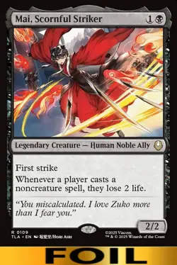1x - Mai, Scornful Striker - FOIL #109 - Avatar: The Last Airbender - NM MTG - Image 1