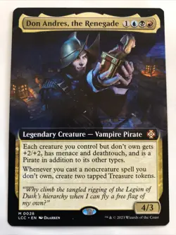 MTG Commander Lost Caverns of Ixalan Don Andres, the Renegade Extended Art 0028 - Image 1