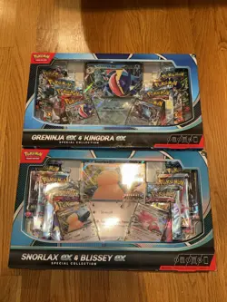 Pokemon Snorlax/Blissey ex AND Greninja/Kingdra ex Special Collection Box Bundle - Image 1