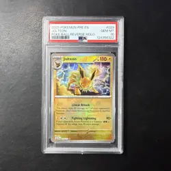 2025 Pokemon Prismatic Evolutions #029 Jolteon Poke Ball Reverse Holo - PSA 10 - Image 1