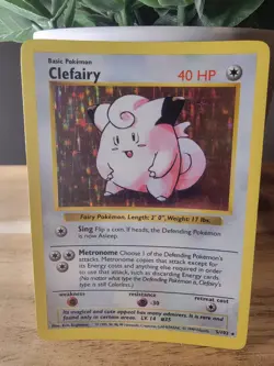 Pokemon: Clefairy #5/102 Shadowless Base Set Holo Rare 1999 Vintage WOTC - Image 1
