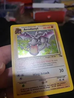 Pokemon TCG Aerodactyl Fossil 1/62 Holo 1999-2000 Wizards Base Set Copyright... - Image 3