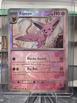 Espeon (Master Ball Pattern) 033/131 Sv: Prismatic Evolutions Holo Pokemon Nm - Image 1