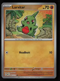 Larvitar (Master Ball Pattern) 047/131 SV: Prismatic Evolutions Pokemon TCG NM - Image 1