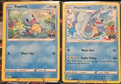 Pokemon GO - Squirtle- 015/078 + Wartortle - 016/078 - Evolution Set - NM/M - Image 1