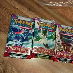 Pokemon TCG Paldea Evolved Boosters 5 Packs Factory Sealed New - Image 4