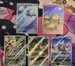 Five Mega Evolutions Illustration Rare Pokemon Cards - Image 1
