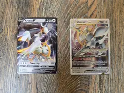 Arceus V 122/172 & Arceus VSTAR 123/172 Metal UPC Promos Pokemon Card Near Mint - Image 1