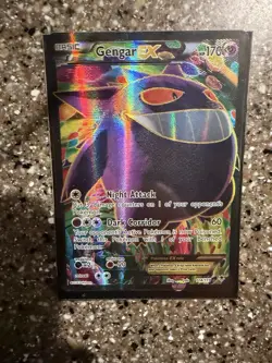 Pokemon Gengar EX Full Art Holo Rare Card 114/119 XY-Phantom Forces 2014 - Image 1