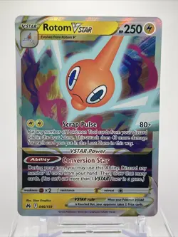 Rotom VSTAR 046/159 Crown Zenith Ultra Rare Holo Pokemon TCG Card NM - Image 1