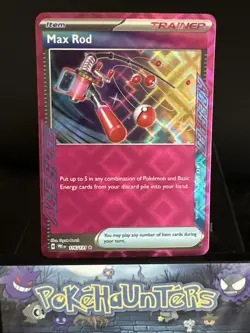 Pokemon Card Max Rod 116/131 Ace Spec Prismatic Evolutions Holo Rare NM - Image 1