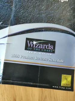 Vintage Wizards Of The Coast Poster 1998 Product Release Schedule MTG Magic TSR - Image 2