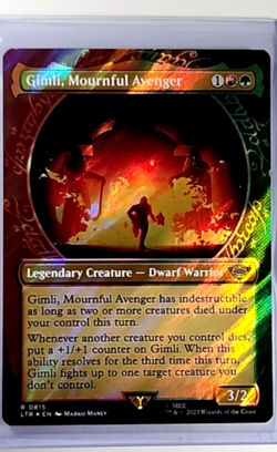 Magic The Gathering Lord of the Rings Showcase Surge Foil Gimli Mournful Avenger - Image 1