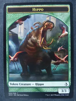 Hippo Token - Mtg Card #3X3 - Image 1