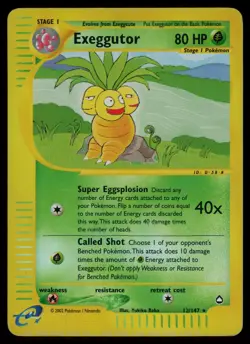 Exeggutor - 12/147 - Pokemon Card Aquapolis Reverse Holo Rare - MP - Image 1