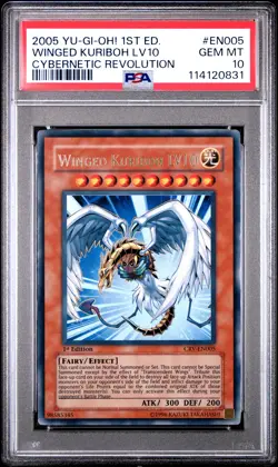 2005 YU-GI-OH! CRV-CYBERNETIC REVOLUTION 1ST ED WINGED KURIBOH LV10 PSA 10 - Image 1