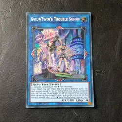 YUGIOH EVIL TWINS TROUBLE SUNNY SECRET RARE MP22-EN216 1ST EDITION - Image 1
