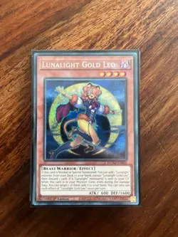 Yugioh Lunalight Gold Leo DUAD-EN005 Secret Rare 1st Edition - Image 1