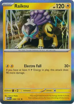 Raikou Holo Rare 048/132 Mega Evolution Pokemon Card - Image 1
