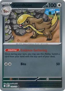 Gumshoos Reverse Holo 110/132 Mega Evolution Pokemon Card - Image 1