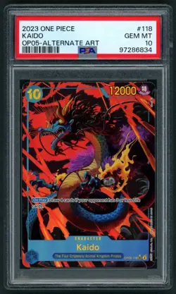 PSA 10 Kaido OP05-118 Alt Art One Piece Card Game Awakening of the New Era - Image 1