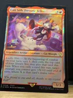 Mtg FIC Final Fantasy - Cait Sith, Fortune Teller -NM SURGE FOIL - Image 1