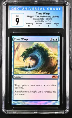 TIME WARP 2010 Core Set Foil Mythic CGC 9 MTG [Nostalgium] - Image 1