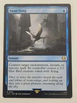 Swan Song 0197 Non Foil Rare LOTR Commander MTG Near Mint - Image 1