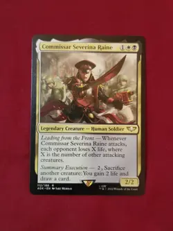MTG Commissar Severina Raine Magic: The Gathering Warhammer 40K Rare #112 - Image 1