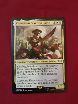 MTG Commissar Severina Raine Magic: The Gathering Warhammer 40K Rare #112 - Image 3