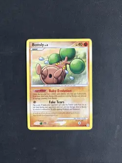 Pokemon TCG Bonsly Card Diamond & Pearl 71/130 Regular Common Non-Holo - MP+ - Image 1