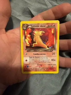 French Pokemon TCG Dark Typhlosion Neo Destiny Holo Rare Card 10/105 - Image 1
