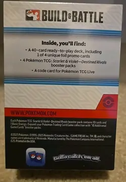 Pokemon Cards - S&V: Destined Rivals Build & Battle BOX (4 Packs, 40-Card Deck+) - Image 2