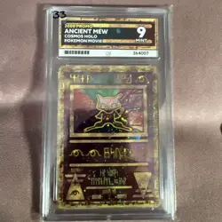 Pokemon Ancient Mew 2000 Pokemon Movie Cosmos Holo Promo Graded ACE 9 - Image 1