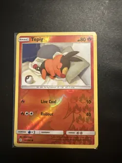 Pokemon - Tepig - 31/236 - Common - Reverse Holo - Cosmic Eclipse- NM - Image 1