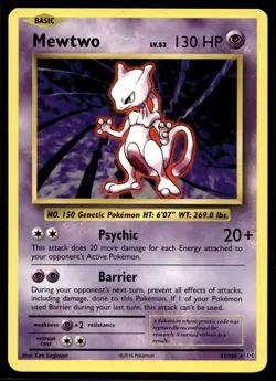 Mewtwo 51/108 Pokemon xy evolutions non holo rare - Image 1