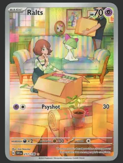 Ralts Scarlet & Violet Base Set Illustration Rare SV Holo Pokemon TCG - Image 1