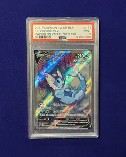 PSA 9 Vaporeon V SWSH181 Vaporeon Vmax Collection Promo 2021 Pokemon MINT - Image 1