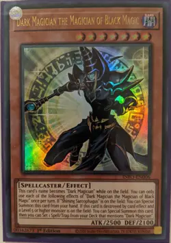 YuGiOh Dark Magician the Magician of Black Magic Ultra Rare 1st Ed INFO-EN006 - Image 1