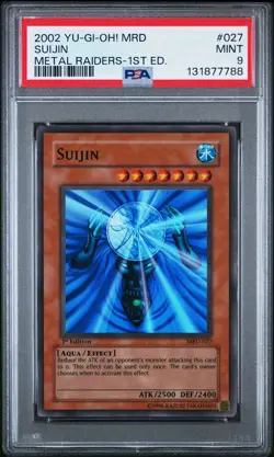 2002 Yu-Gi-Oh Suijin Metal Raiders MRD 1st Edition Super Rare PSA 9 - Image 1