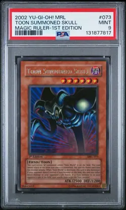 2002 Yu-Gi-Oh! Toon Summoned Skull Magic Ruler MRL 1st Edition Ultra Rare PSA 9 - Image 1