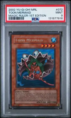 2002 Yu-Gi-Oh! Toon Mermaid Magic Ruler MRL 1st Edition Ultra Rare PSA 9 - Image 1