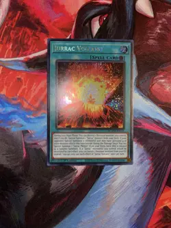 Yugioh! Jurrac Volcano BLMM-EN019 Secret Rare 1st Edition Near Mint - Image 1